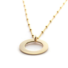 VEGA - customizable gold donut necklace 22mm
