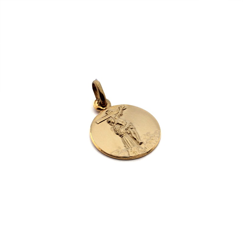 San Francisco de Asís - medalla clásica dorada 17mm
