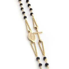 PAZ - Collar rosario dorado Virgen Milagrosa