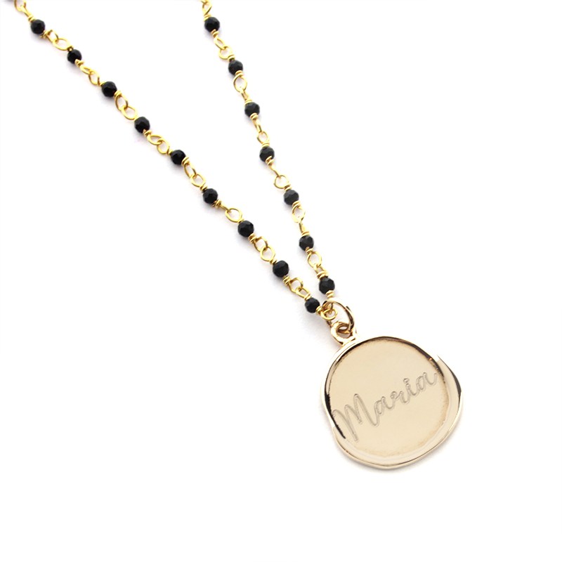 LETI - Collar personalizado medalla dorada 17mm